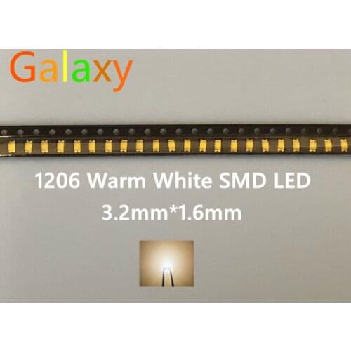 1206 (3216) SMT Warm White SMD Surface Mount Chip LED Light Emitting Diode Lamp SMD Ultra Bright Electronic Component 3000PCS