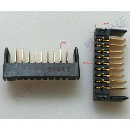 2PCS) Original notebook gold finger charging head battery interface connector gold-plated 9p 9-pin sinking plate