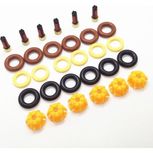 30PCS Fuel Injector Filter Seal Ring Repair Kit 6 Cylinders Injector Repair for BMW Volkswagen Ford