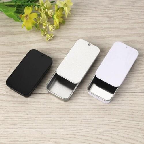 500pcs Rectangular Slide Cover Mini Iron Box Wedding Jewelry Pill Cases Portable Tin Gift Boxs Container NO444