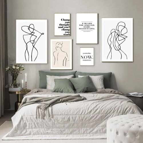 Abstract Sexy Woman Body Line Canvas Poster Nordic Decoration Picture Wall Art Print Painting Minimalist Scandinavian Home Decor