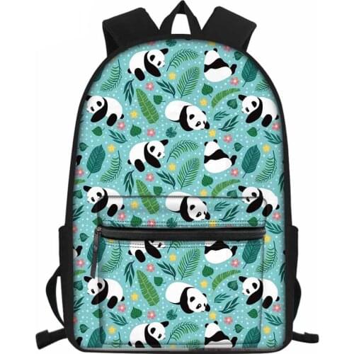 Children School Bags for Women Cute Panda Printing Laptop Backpack Teenagers Junior Schoolbag Children School Bookbag