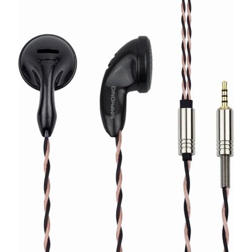 Simphonio Dragon 2+ D2+ SWD2plus Dynamic Driver Audiophile Flat Head HiFi Music Monitor 2.5 Balanced 3.5 Stereo Earbuds Earphone
