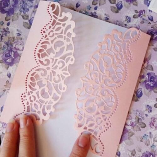Making Scrapbook Greeting Card Decor Lace Hollow Frame Metal Cutting Dies Stencil Frame Embossing Template Drop shipping