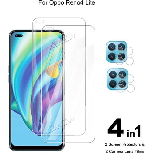 For Oppo Reno4 Lite Camera Lens Film & Tempered Glass Screen Protectors Protective Guard HD Clear