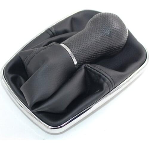 For Volkswagen Bora MK4 Golf 4 Jetta4 Car Gear Shift Knob cover with Chrome Frame 5 and 6 shifter knobs Black Silver Cap 12mm