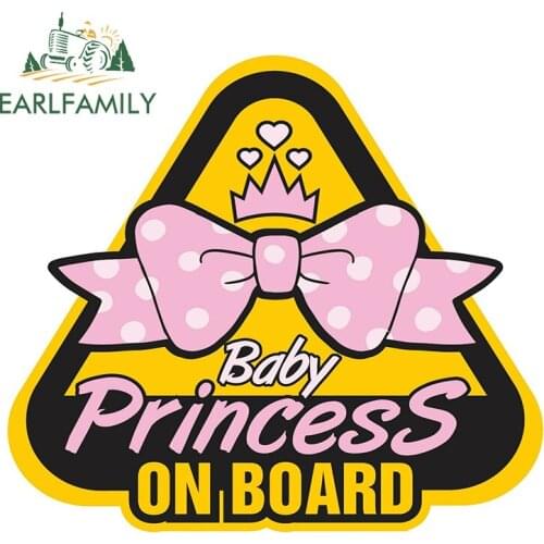 EARLFAMILY 13cm x 11.6cm Fou Baby On Board Car Stickers Waterproof Decal Caravan Car Refrigerators Waterproof Sticker Decor