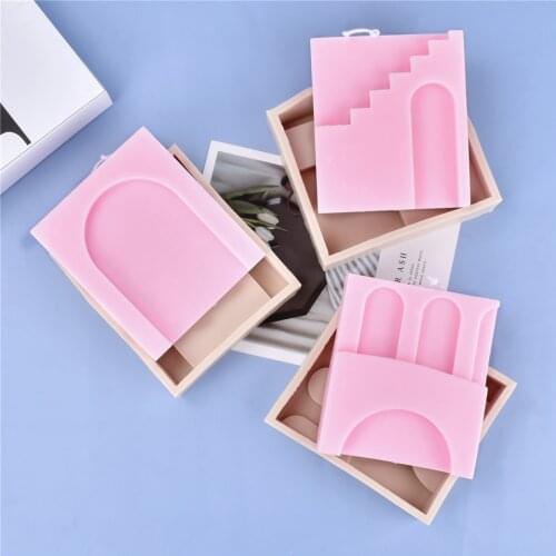 Cube Rectangle Silicone Candle Molds Beeswax Making Mould Arch Stairs Bridge Clay Garniture Rectangle Appliance Mould
