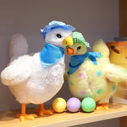 Egg Dropping Mama Hen Egg Laying Interactive Electric Stuffed Animal Plush Toy