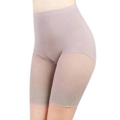 WomenS Petticoat Shorts Seamless Underwear Shorts High Waist Boy Shorts Lace Mid-Thigh Leggings Elastic Non-Slip Leggings