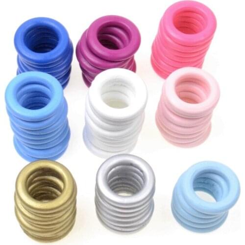 MIAOCHI DIY 20PCs Mixed Wooden Beads 34mm Round Circle Wood Beads for Jewelry Making DIY Rattle Pacifier Clip