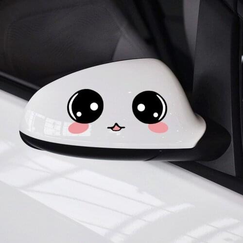 Cartoon Car Accessories 3d Eye Car Rearview Mirror Sticker Lovely Decal for Volkswagen Audi Honda Fit Opel Renault Kia 12cm*8cm