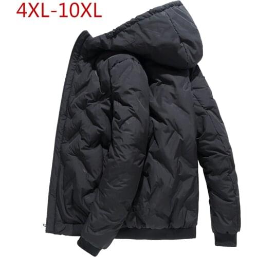 Large Size 4XL-10XL Thick Men Jacket for Winter 2019 Casual Classic High Quality Warm Windproof Outerwear Parka Hoodie Coat Male