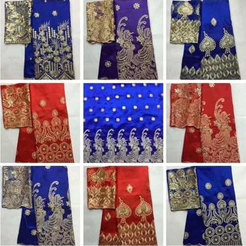 2019 African George Lace Fabric With Blouse Indian Peach French sequin Net Lace Fabric For Nigeria Wedding Dress Silk Lace 5+2