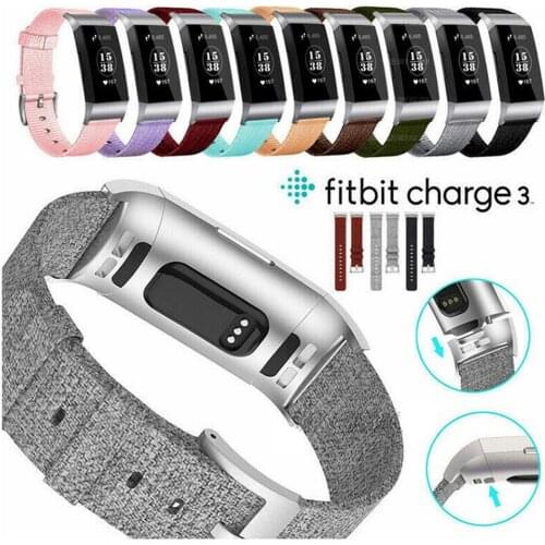 New Watch Strap Watchband Accessories For Fitbit Charge 3 2020 Fashion Military Nylon Watch Band Durable Ballistic