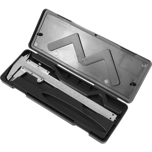 Practical Vernier Caliper 6" 0-150mm/0.02mm Metal Carbon Steel Calipers Gauge Micrometer Measuring Tools