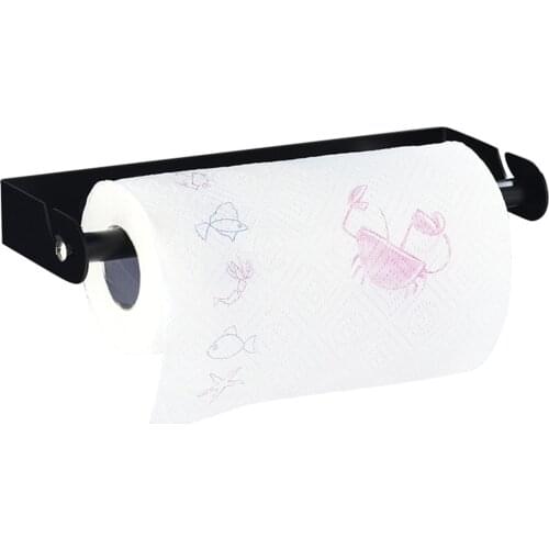 Dropshipping Roll Paper Holder No-Drill Tissue Towel Rack Paper Towel Holders For Kitchen Bathroom Toilet Paper Towel Holder