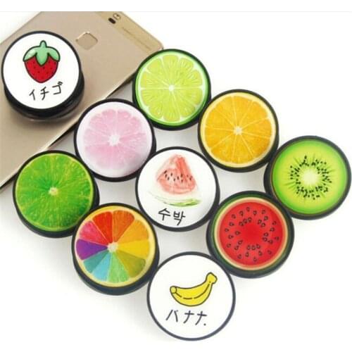 Fruits Banana Expanding Stand Grip Mount Phone Socket Fold Mobile Smartphones Pocket Desktop Stand Bracket Phone Stand Holder