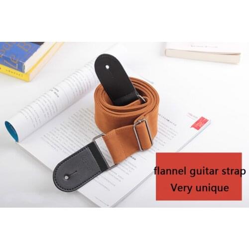 Guitar Strap Widen Thicken Folk-Custom Genuine Turn fur Eletric Guitarra Ukulele Bass Accessories Parts Personalized Acoustic