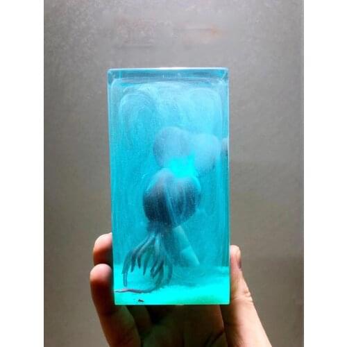 Handmade Marine Animal King Squid Physalis Crystal Resin Decoration Car Creative Birthday GiftS