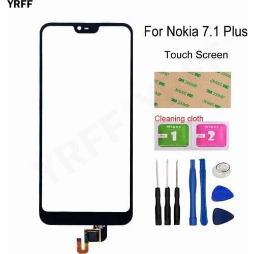Phone Touch Screen For Nokia 7.1 Plus Touch Screen Digitizer Front Glass Panel Sensor Assembly Parts