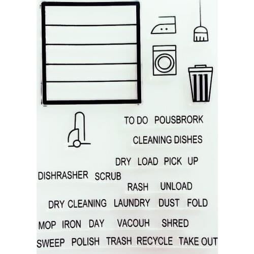 YLCS283 Text Words Silicone Clear Stamps For Scrapbooking DIY Album Paper Cards Making Decoration Embossing Rubber Stamp 11x16cm