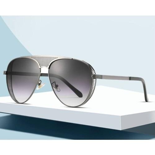 Fashion oversized retro mens pilot driving sunglasses brand designer 209 new hollow frame female punk sunglasses UV with box NX