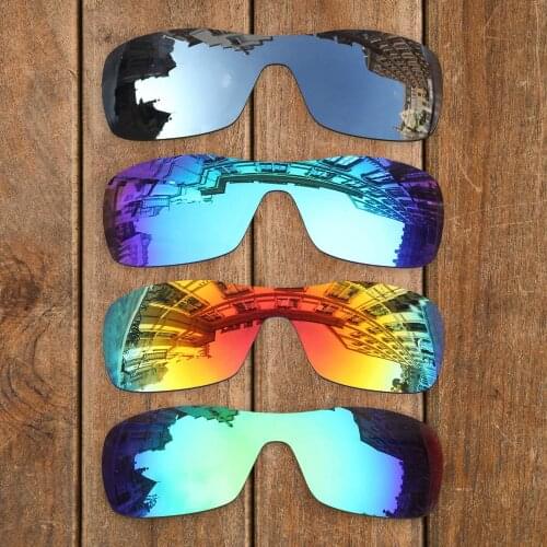 Vonxyz 4 Pieces Stealth Black&Ice&Ruby&Jade Mirror Polarized Replacement Lenses Compatible with Oakley Antix Frame