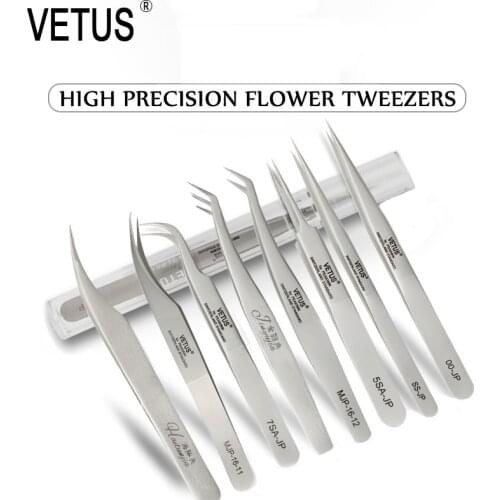 VETUS High-Precision Stainless Steel Tweezer Non-Magnetic Super Hard Tweezer for grafting eyelashes and Mobile Phone Repair Tool