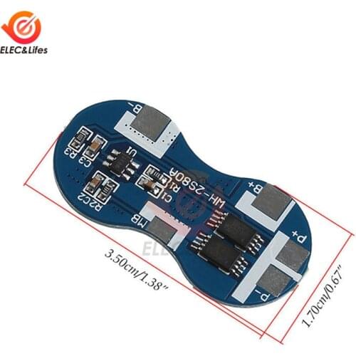 2S 2 Series 4A 7.4V Li-ion 18650 Lithium Battery Charger Protection Board BMS Module DC 9V 12V CC CV Short Circuit Protection