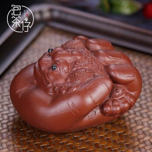 Toad palm treasure can raise personalized tea plate tea table small ornaments tea table decoration to attract wealth