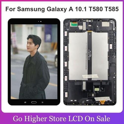 For Samsung Galaxy A 10.1 SM-T585 SM-T580 T580 T585 LCD Display Digitizer Touch Screen Sensor Assembly