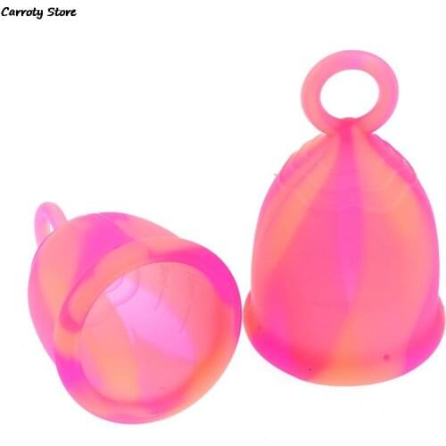 1Pcs Mestrual Cup With Ring Hygiener Period For Women Menstruatie Cup Medical Grade Silicone Menstrual Cup Collector Menstrual