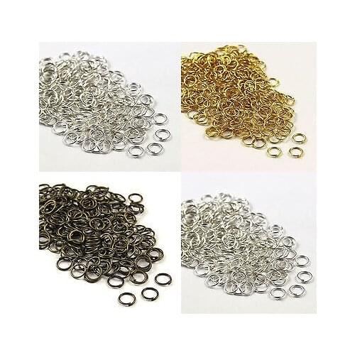 1000Pcs Silver-plate/Bronze/Gunmetal/Golden Plated Open Jump Ring 6X0.7mm