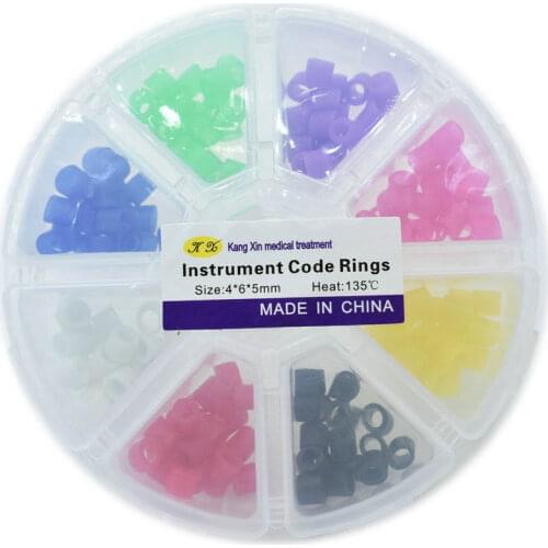 160 pcs/box Autoclavable Dental Instrument Color Code Rings Dental Code Rings Soft silicone Fit all Dental instruments