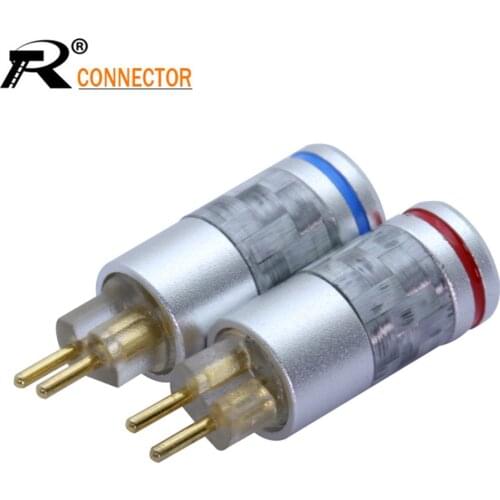 2pcs/1pair Carbon Fiber 0.78mm Earphone Pin Plug for Westone UM3X W4R UE18 Connector Adapter Black Silver MMCX Earphone Pin Plug