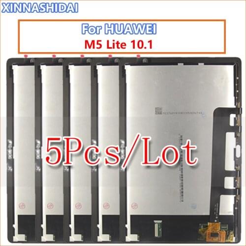 5PCS/LOT For 10.1" Huawei MediaPad M5 Lite 10.1 LTE 10 BAH2-L09 BAH2-W19 Touch Screen Digitizer With LCD Display Assembly