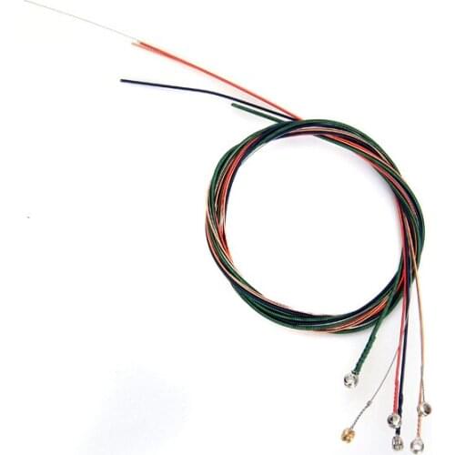 6 X Colorful Color Copper Metal Strings For Acoustic Guitar Various Sizes