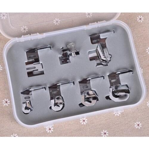 7pcs Household multifunction sewing machine presser foot curling elastic edging suit CY007-002 for singer brother juki