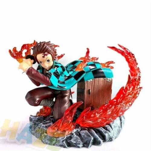 Anime Kimetsu no Yaiba Kamado Tanjirou PVC Figure Statue Toy Collection In Box 15cm