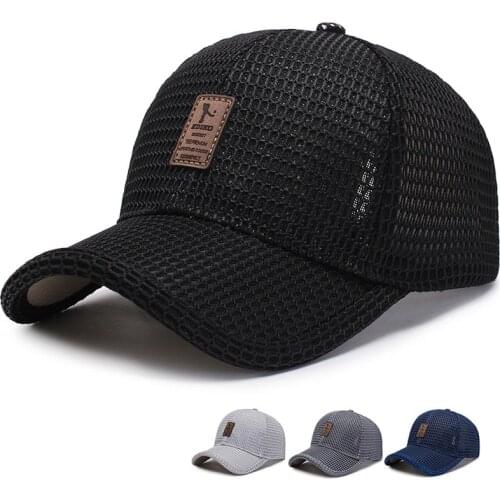 2020 Summer Mesh Baseball Cap Men Women Breathable Comfortable Sun Dad Hats Unisex Solid Color Sunscreen Caps Snapback bones