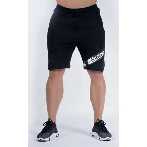Black Running Sport Shorts Men Gym Fitness Bodybuilding Cotton Short Pants Workout Training Bermuda Male Summer Short Sweatpants