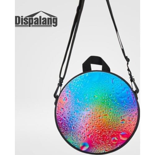 Dispalang Children School Bags For Age 0-5 Years Colorful Water Drops Round Backpack Kids Cross Rucksack Toddler Bagpack Mochila