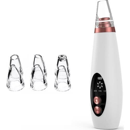 Electric Blackhead Remover Pore Vacuum Suction Face Cleaner Tool With 6 Suckers Black Dot Beauty Clean Tool