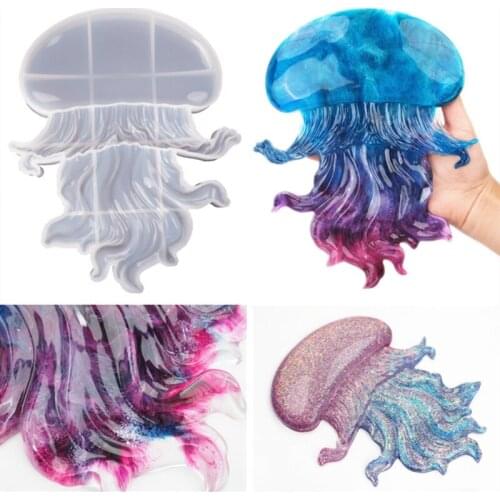 Jellyfish Moulds Transparent Material Epoxy Mold Making Craft for Birthday Gift Casting Making Creative Ocean Creature