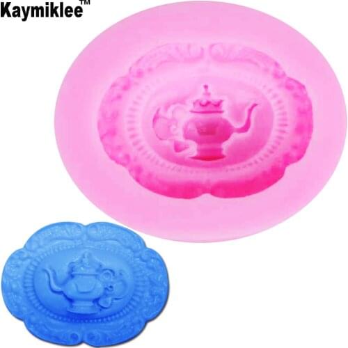 Creative DIY Teapot Kettle Silicone Fondant Mold,Sugar Mold ,Chocolate Mold, Cake Decoration Tools Christmas Silicone Mold f1031