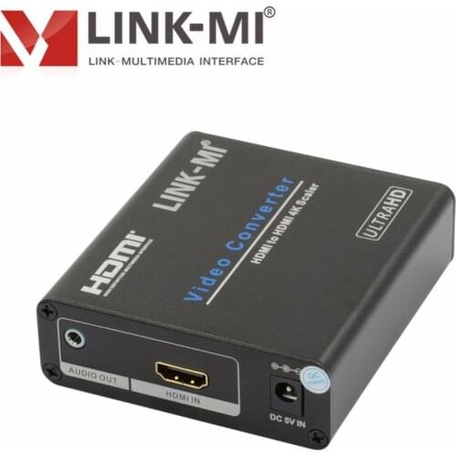 LINK-MI HDMI to HDMI Audio Video 4Kx2K Scaler Converter Adapter Box With Audio Output ZOOM For HDTV PC XBOX360 PS 1080p