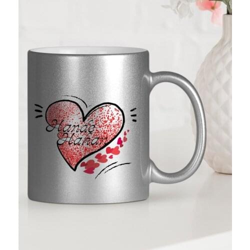 Personalized Valentines Day Themed Silver Gilt Mug Cup-6