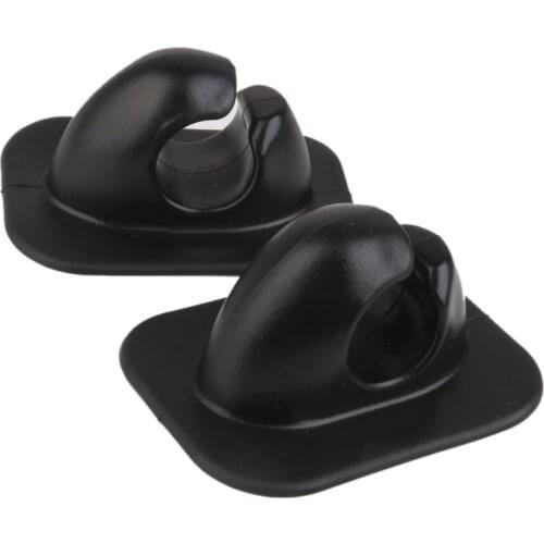 Durable 2Pcs Black PVC Paddle Hooks Holder for Safety Water Sports Fishing Inflatable Boat Kayaks Canoe Dinghy Yatch Accessories