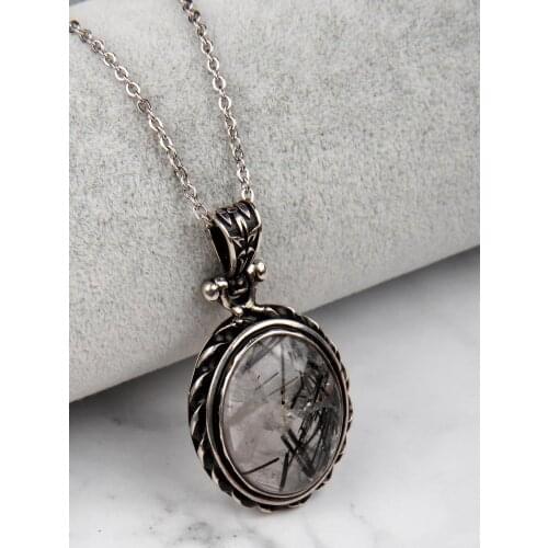 Rutile Quartz 925 Sterling Silver Necklace